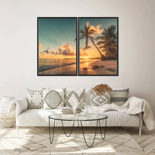 Kit Quadros Decorativos Coqueiro